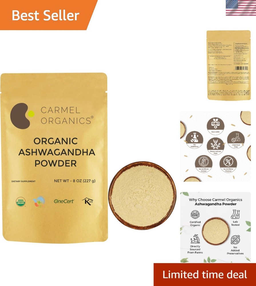 Organic Ashwagandha Root Powder 8 Ounce | USDA Certified Organic | Non-GMO | …