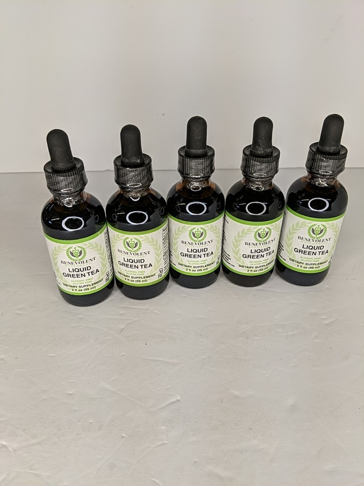 5x Benevolent Nourishment Liquid Green Tea 2 FL oz Dietary Supplement