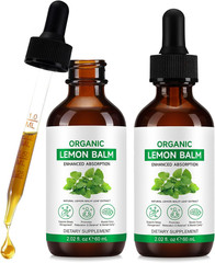Lemon Balm Extract Non-Alcohol Liquid Herb Drops Organic Natural Aid 2 oz