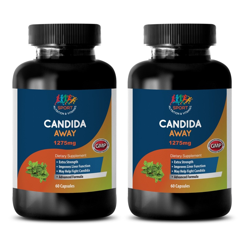 CANDIDA AWAY Digestion Help Antibacteral Probiotic 2 Bottles-120 Capsules
