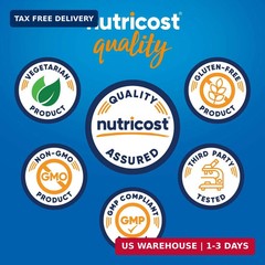 Nutricost Slippery Elm Bark Capsules 1000mg Per Serving, 120 Capsules | GMO-Free