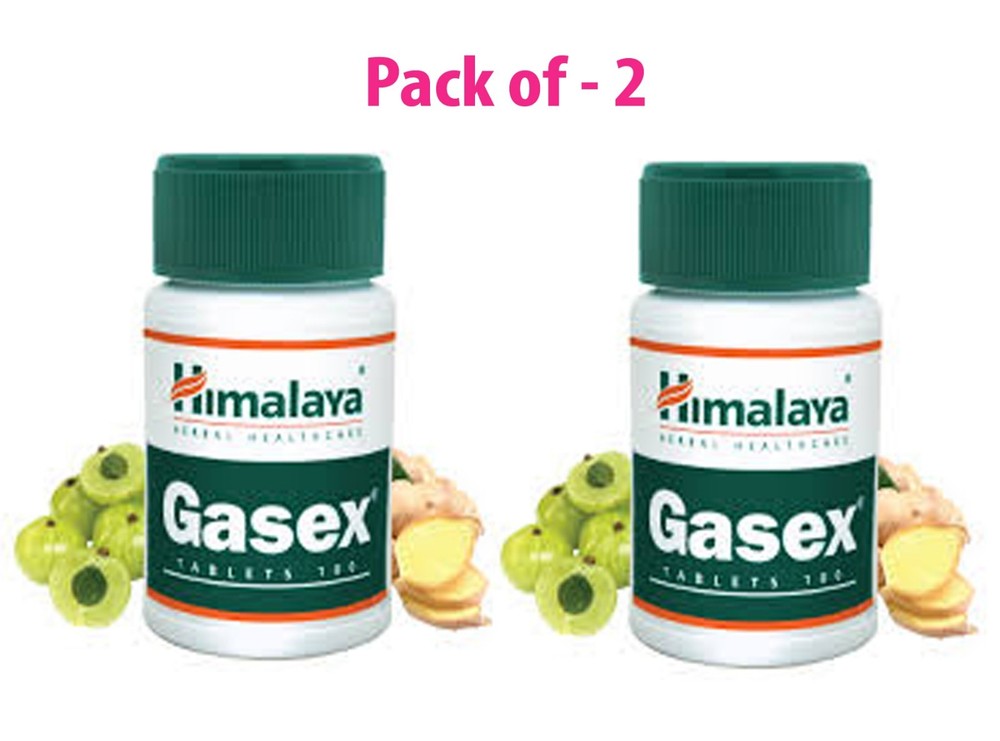 2 Pack Himalaya Gasex Tablets (100 x 2 Tab) Each | Free Shipping