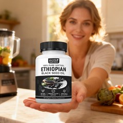 Black Ethiopian Seed Oil Softgels | 4 . 64 % Thymoquinone | Gluten – Free , 60 c