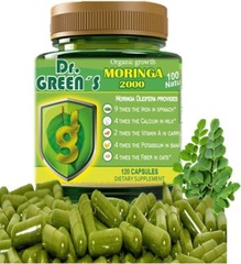 PURE MORINGA oleifera leaf 120 MORINGA ORGANIC CAPSULES 100% MORINGA LEAVES