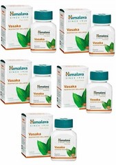 🌿 Himalaya Vasaka – 60 Tablets Each | Pack of 5 | Expiry 10-2027 |