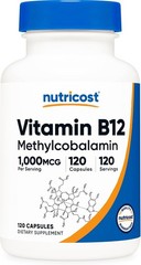 Nutricost Vitamin B12 (Methylcobalamin) 1000mcg, 120 Capsules – Vegetarian, Non-