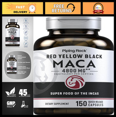 Maca Root Capsules 150 Count | Non-GMO, Gluten Free | Energy & Hormone Support