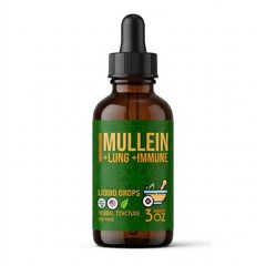 Mullein Extract for Lungs Herbal Respiratory Support EASY liquid Drops DLX USA
