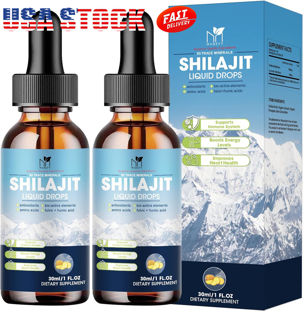 2 Packs * 30ML Organic Himalayan Shilajit Pure Extremely Potent, Fulvic Acid