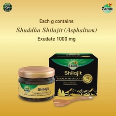Natural & Ayurvedic Zandu Pure Himalayan Shilajit Resin, 20g F509