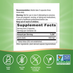 Neem Leaf Capsules – Intestinal Support – 950mg, 100 Vegan Caps