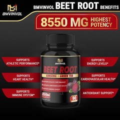 Capsulas De Extracto De Raiz De Remolacha 8550 Mg – Te Verde, Espinaca Roja,…