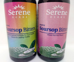 2 Packs Serene Herb Exotic Soursop Bitters/Mixed Berries Flavor 16 Fl oz