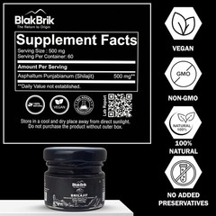 Blakbrik Pure Himalayan Shilajit Resin, High Potency – 77% Fulvic Acid