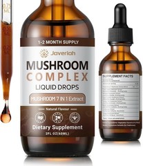 Javeriah Mushroom Complex Liquid Drops Supplement with Lion’s Mane, Shiitake