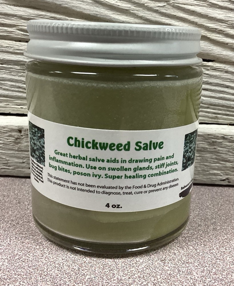 Amish Made Herbal Chickweed Salve / Ointment / Balm / 4 Oz.
