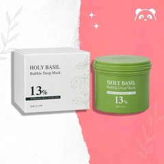 CALM Máscara de Burbujas de Albahaca Santa Profunda – Albahaca Santa y Agua Carb
