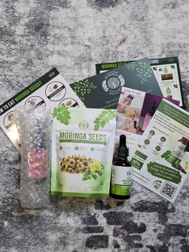 Moringa With Baraka Natural Moringa Seeds Oil Bundle Cold Pressed Herbal Unisex