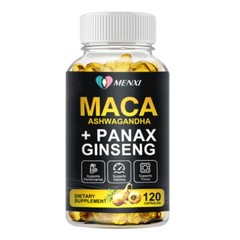 Organic Maca Root + Panax Ginseng 12000mg, Peruvian Maca Extract for Men & Women