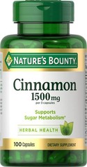 Nature’s Bounty Cinnamon Capsules, Herbal Supplement, 100 Count (Pack of 1)