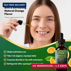 Wormwood Black Walnut Cloves Liquid Drops – Sweet Wormwood Herbal Supplement for