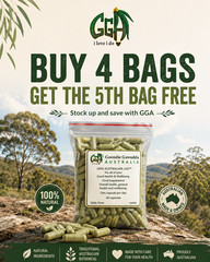 5 BAG DEAL – Gumby Gumby 500 Capsules | Buy 4 Get 1 FREE | Pittosporum