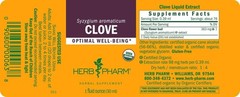 Herb Pharm Certified Organic Clove Extract 1 Oz FREE SHIPPING