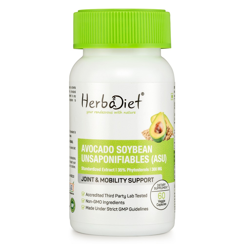 Avocado Soybean Unsaponifiables ASU 35% Phytosterols 300 Capsules Osteaarthritis