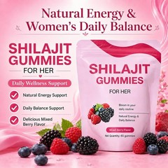 Shilajit Gummies for Women, Botanical Formula, Mixed Berry Flavor 1pcs