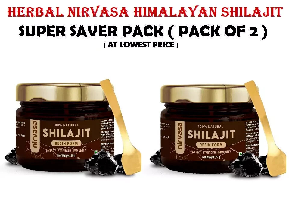 Nirvasa Himalayan Shilajit, Soft Resin Organic Extremely Potent Fulvic Acid 2X