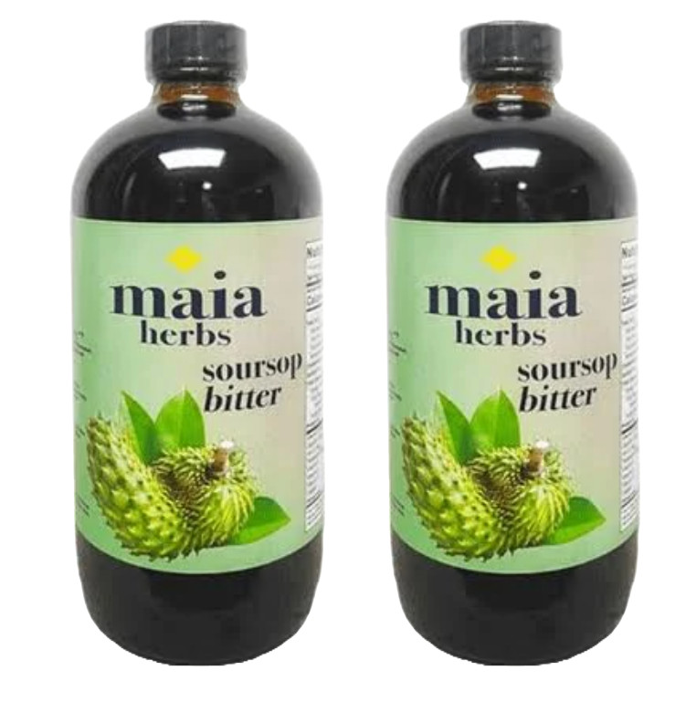2 BOTTLES Maia Herbs Soursop Bitters Liquid 16oz SAMEDAY SHIPPING