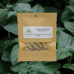 Organic Lemon Balm (Melissa officinalis) 500mg or 650mg vegetarian and pullulan