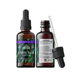 Lemon Balm Tincture 2 oz – Organic Herbal Extract | Alcohol Free | Vegan Herb…