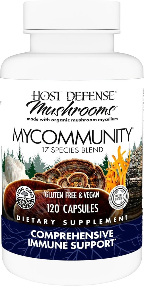 Host Defense MyCommunity Capsules – 17 Species Blend 120 Count (Pack of 1)