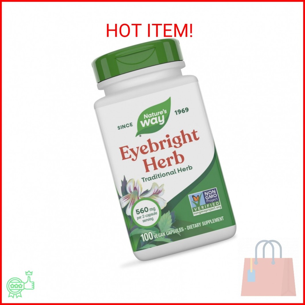 Natures Way Eyebright Herb Vegetarian Capsule, 100 ct