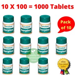 10 X Himalaya SERPINA Tablets 100 tabs each Maintains Blood Pressure FREE SHIP