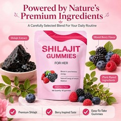 Shilajit Gummies for Women, Botanical Formula, Mixed Berry Flavor 1pcs