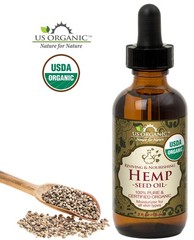 US Organic Hemp Seed Oil, Certified Organic, Pure 2 Fl Oz (Pack of 1), green