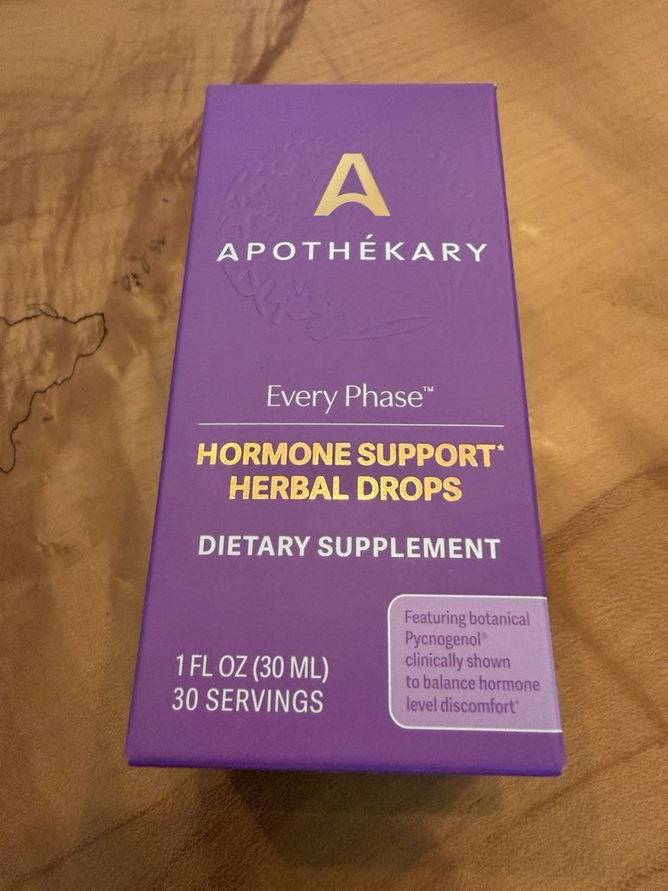 Apothekary Every Phase Natural Hormone Support Herbal Drops – 30ml/1 FL OZ