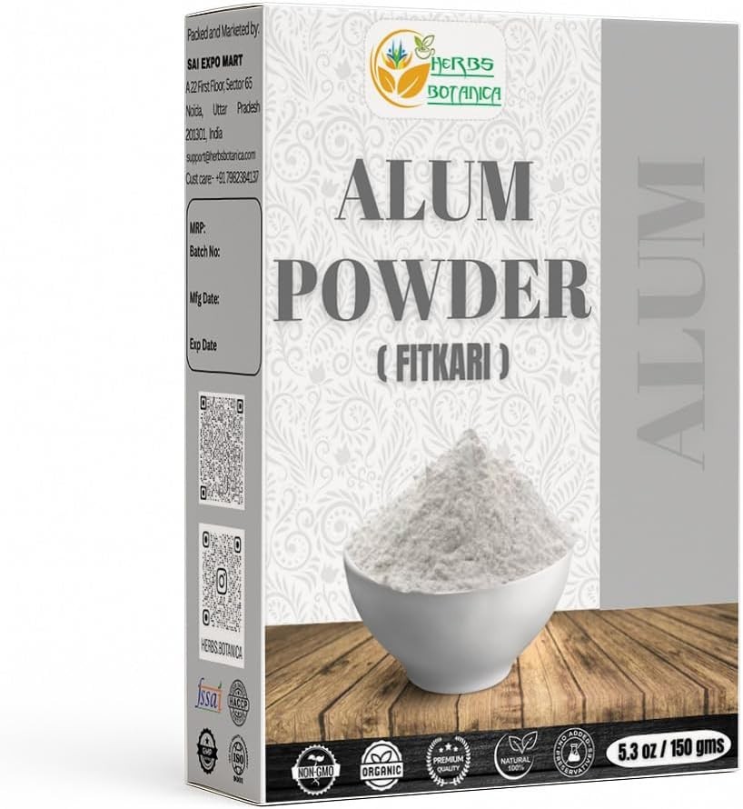 Herbs Botanica Potassium Alum Powder (Fitkari) – 5.3 oz