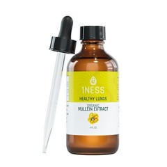 Mullein Drops for Lungs Cleanse – USDA Organic Mullein Leaf Turmeric Extract 4oz