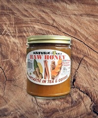 GINGER TURMERIC CINNAMON RAW HONEY 12oz 340g 100% PURE HONEY