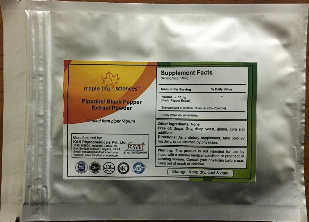 Black Pepper Extract – Pure & high quality Piperine powder Piperine 95% by HPLC