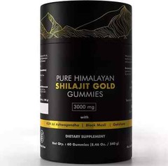 100% Pure Himalayan Shilajit Gummies Immune Support w/ AshwagandhaChaga Mushroom