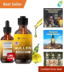 Mullein Drops for Respiratory Health – Natural Herbal Lung Cleanse 2 Fl Oz