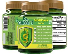 PURE MORINGA oleifera leaf 120 MORINGA ORGANIC CAPSULES 100% MORINGA LEAVES