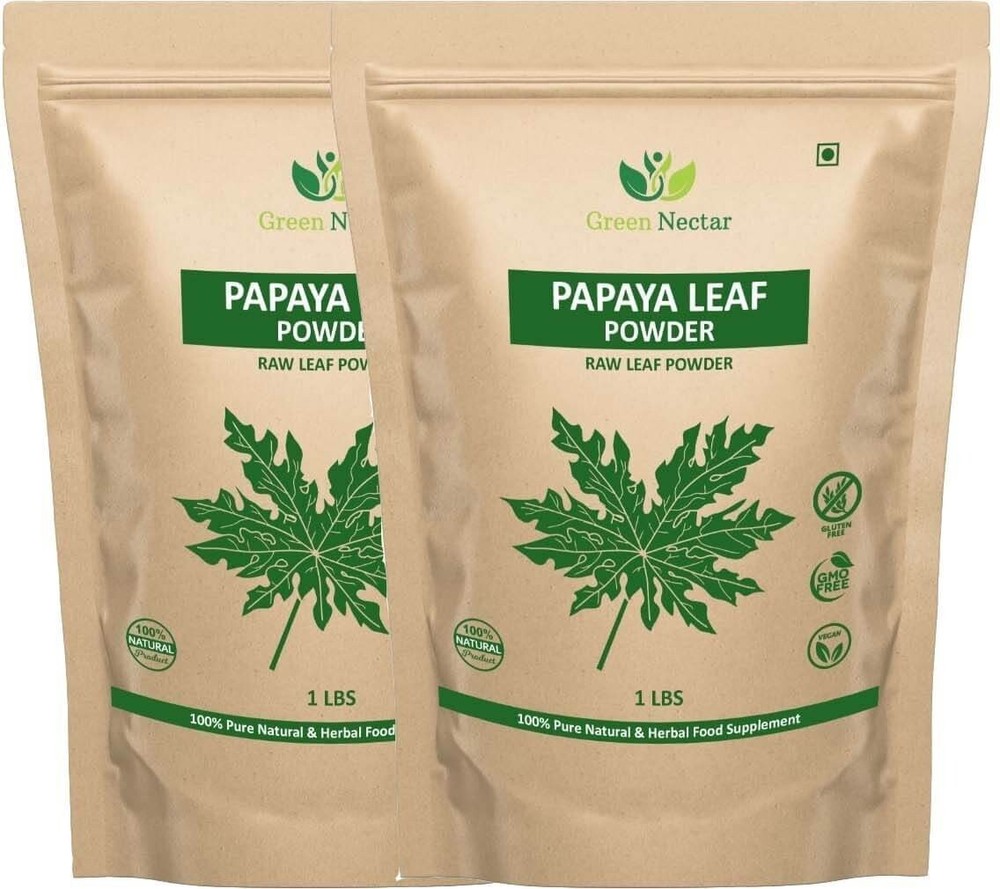 Papaya Leaf Powder 32 Oz(2 packs of 1 lb), Good to make Tea, juice extract.