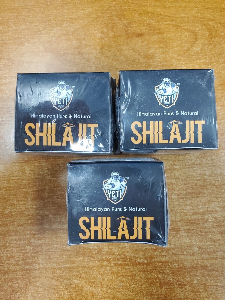 3 Pk YetiEnergy 100% Pure Shilajit Fulvic Acid 85+ Trace Minerals Exp. 10/28 E9C