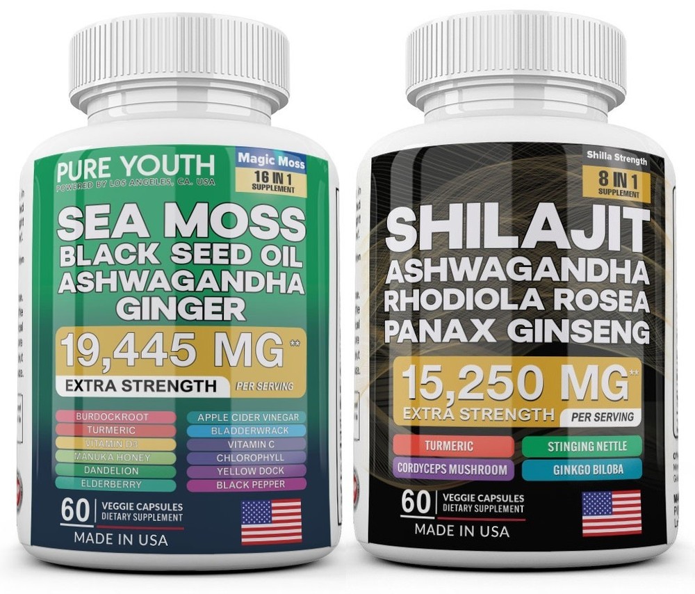 Dynamic Vitality Bundle – Sea Moss Multivitamin & Shilajit Power Combo US