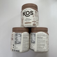(3) Organic Lion’s Mane Powder 12.84 OZ By Kos – Exp 10/2027 – Sealed